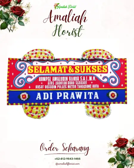 Papan Bunga Ucapan Selamat Pantai Gelam